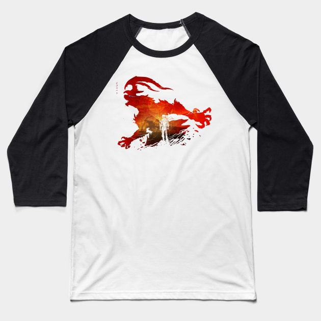 Ifrit Awakening Lnd.ver:Final Fantasy XVI Baseball T-Shirt by Vertei